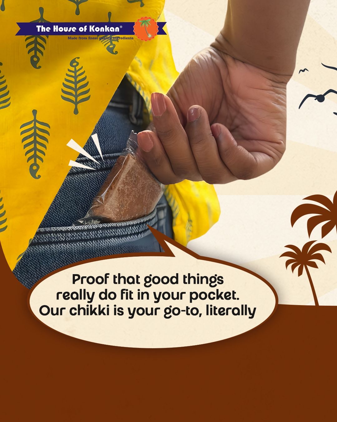 The House of Konkan Farm Fresh Coconut Jaggery Chikki - Pack of 30