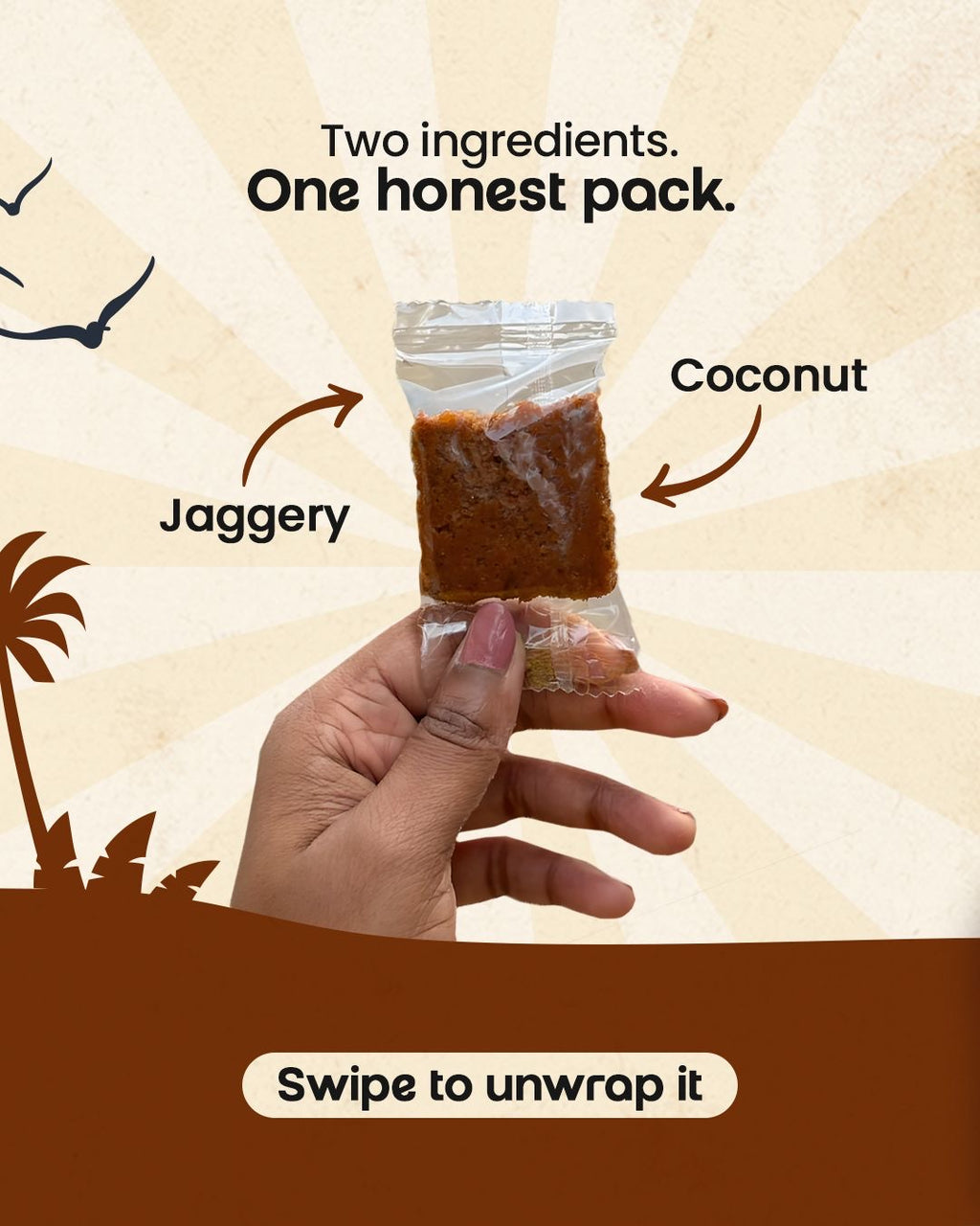 The House of Konkan Farm Fresh Coconut Jaggery Chikki - Pack of 30