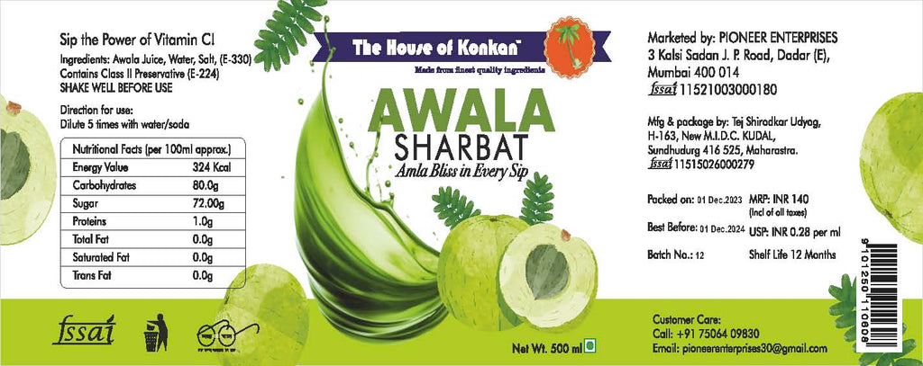 THOK Awala Sharbat 500 ml - Pack of 2