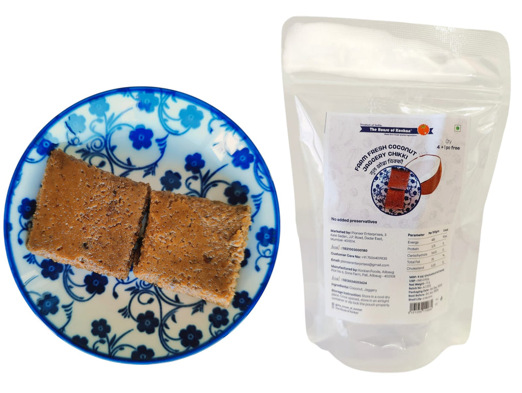 THOK Farm Fresh Jaggery Coconut Chikki (5pcs) - Pack of 2
