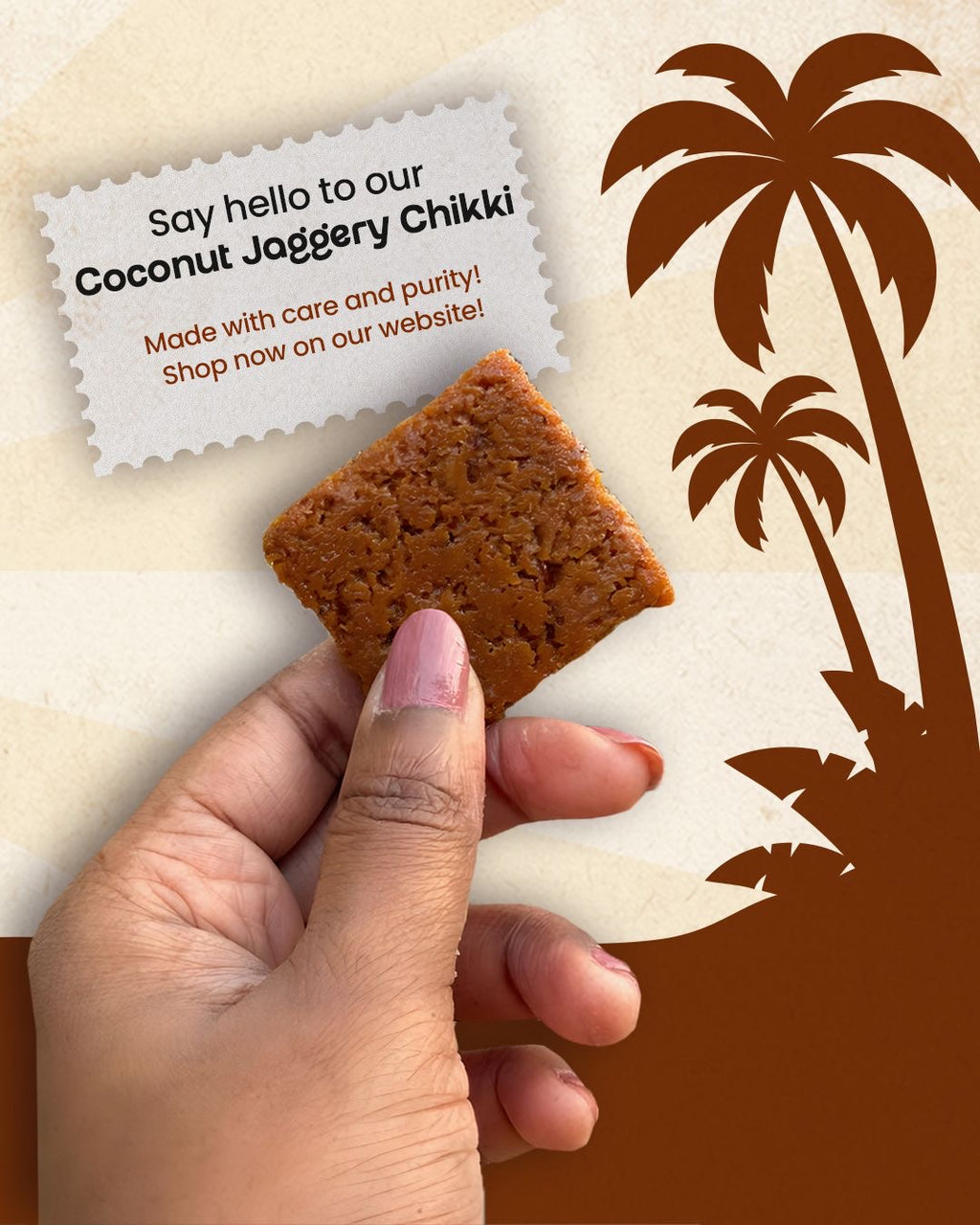 The House of Konkan Farm Fresh Coconut Jaggery Chikki - Pack of 30