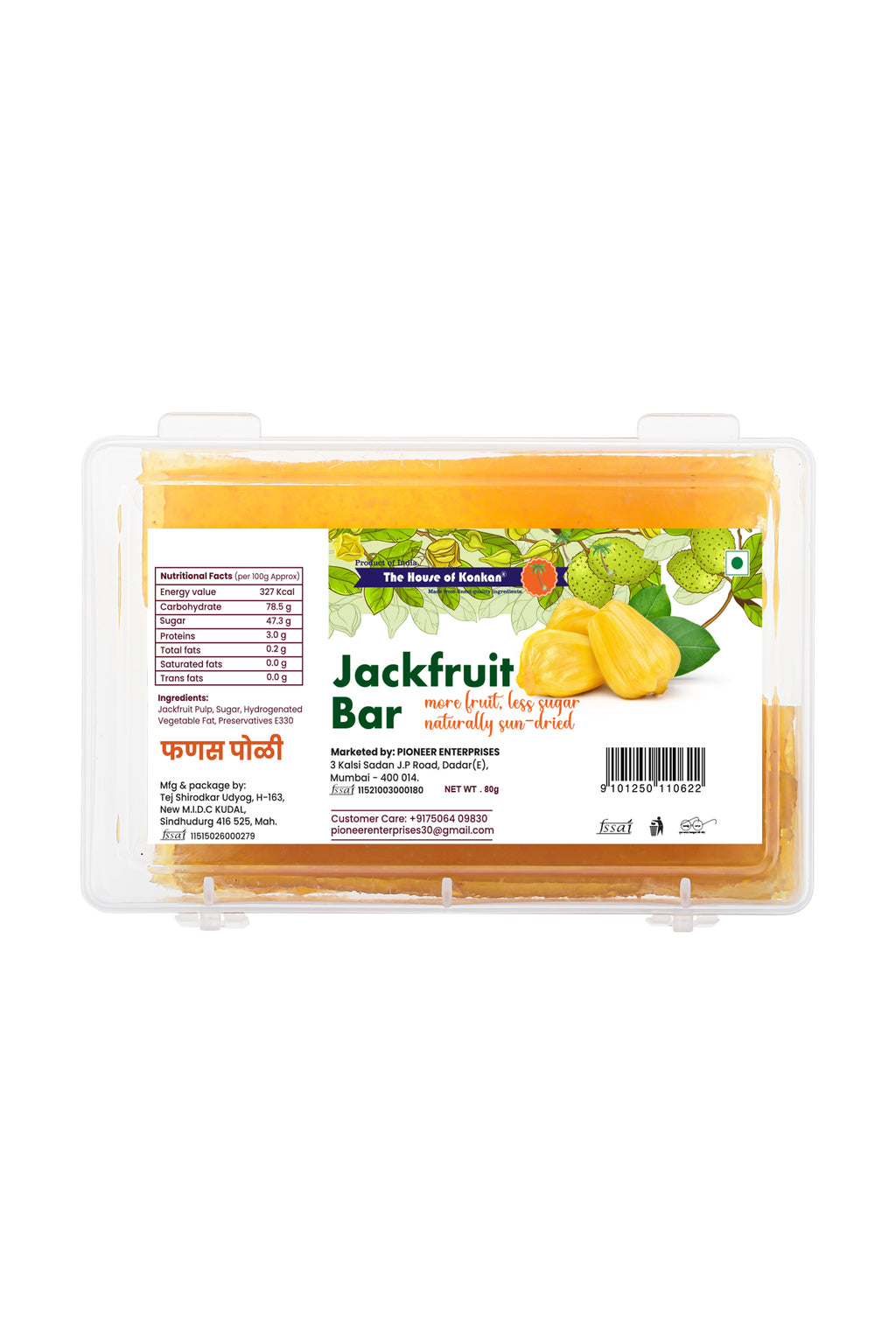 THOK Jackfruit Bar (Phanas Poli) 80g - Pack of 3