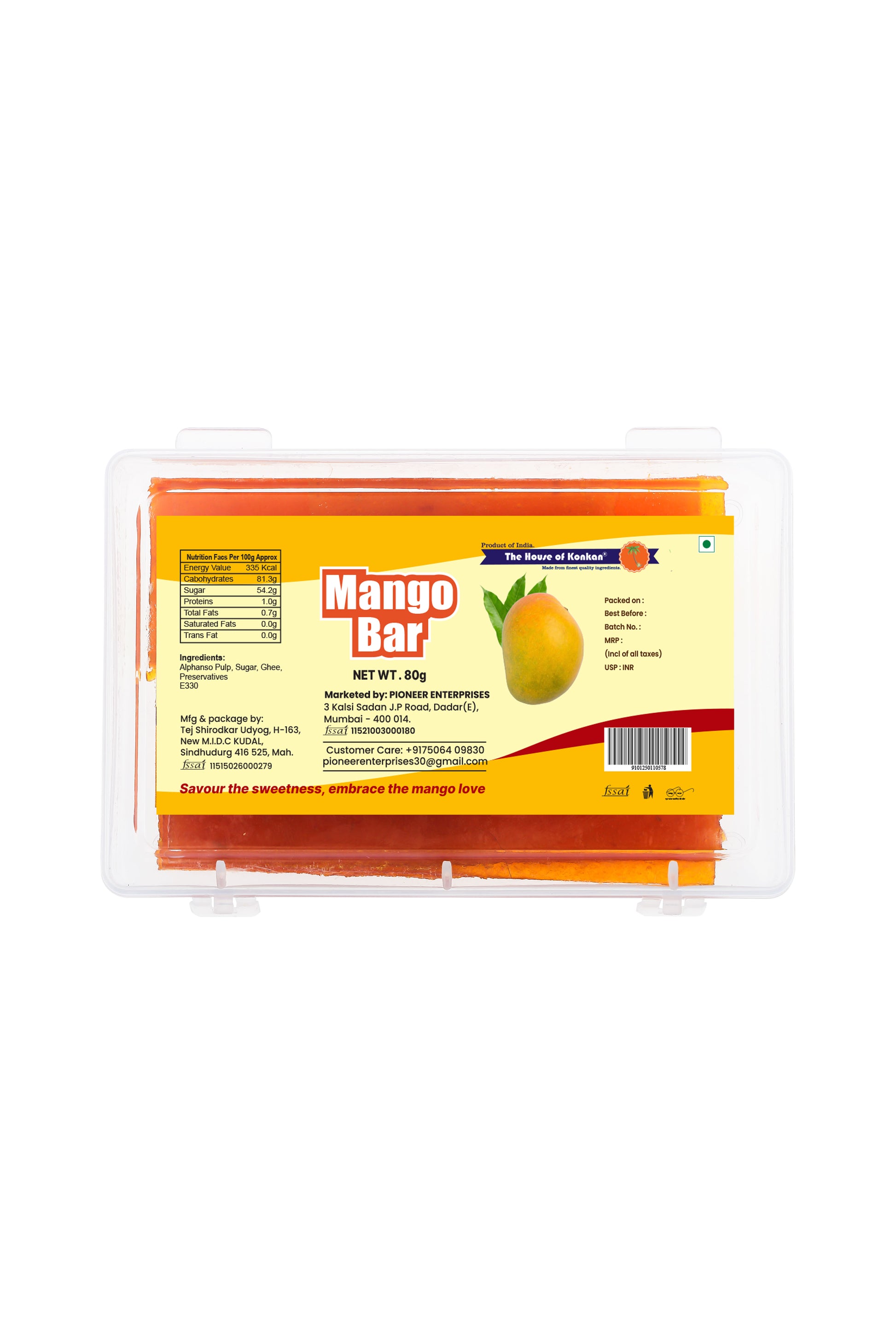 THOK Mango Bar (Amba Poli) 80g - Pack of 2