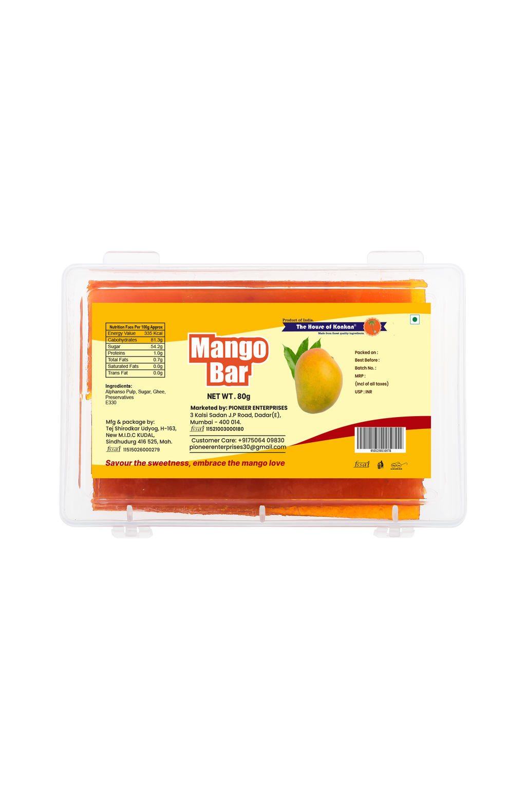 THOK Mango Bar (Amba Poli) 80g - Pack of 2