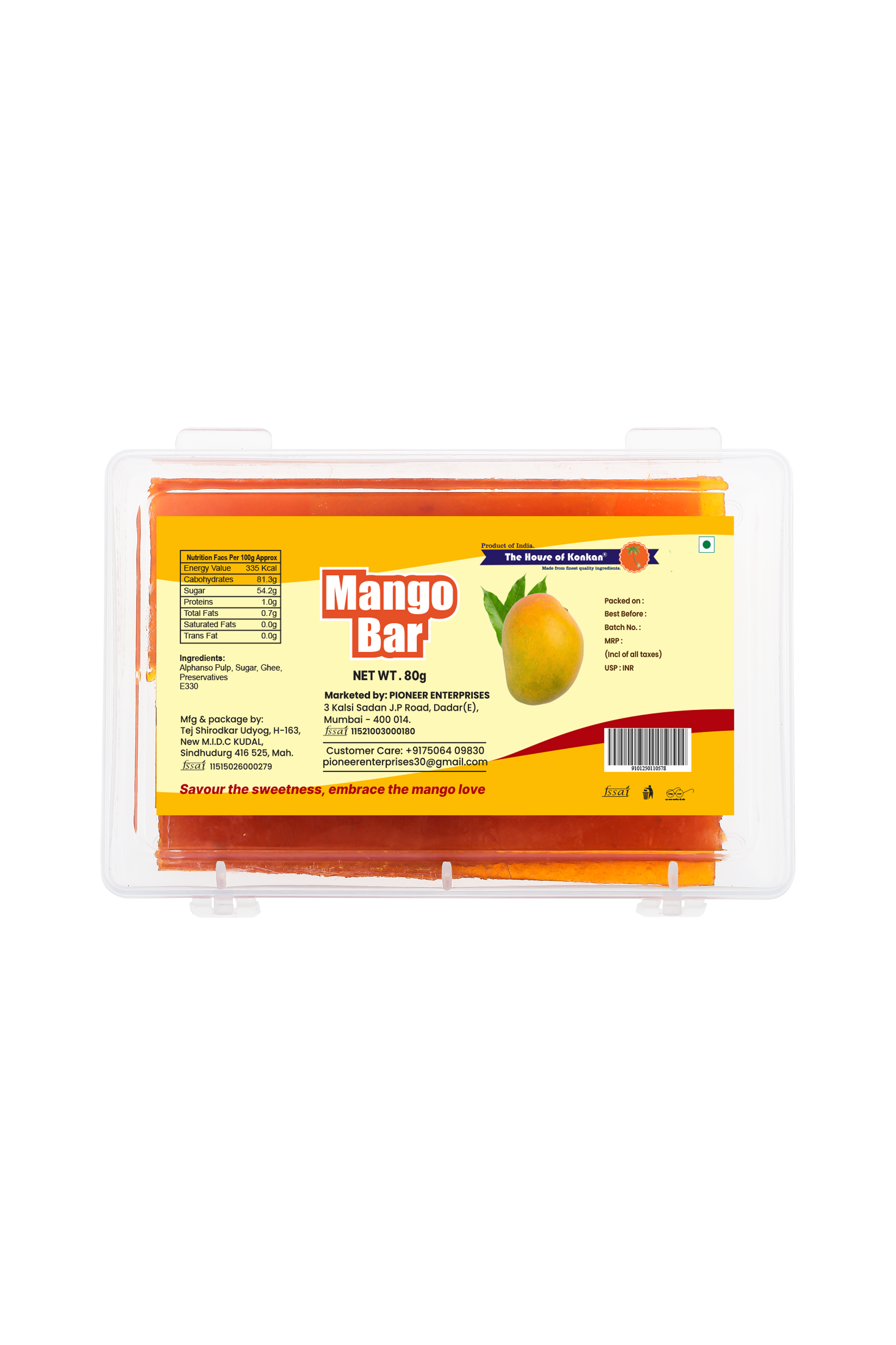 THOK Mango Bar (Amba Poli) 80g - Pack of 2