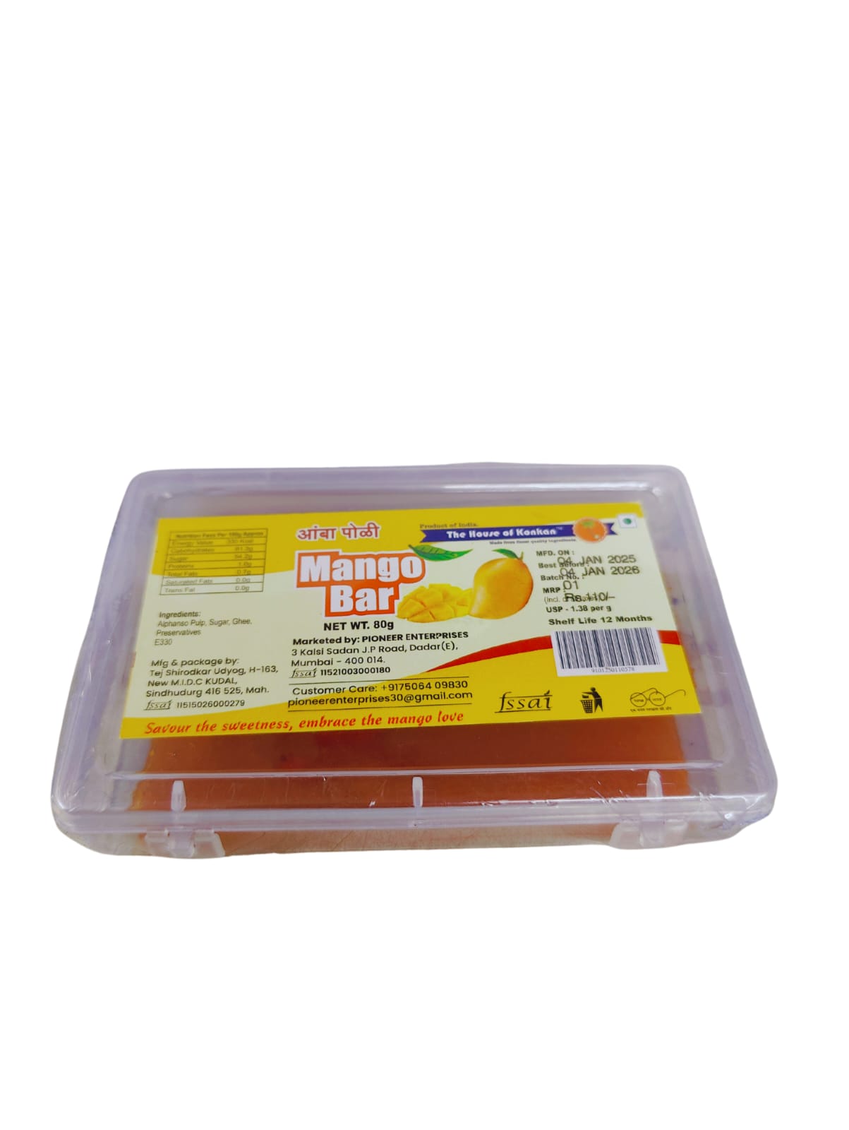 THOK Mango Bar (Amba Poli) 80g - Pack of 2