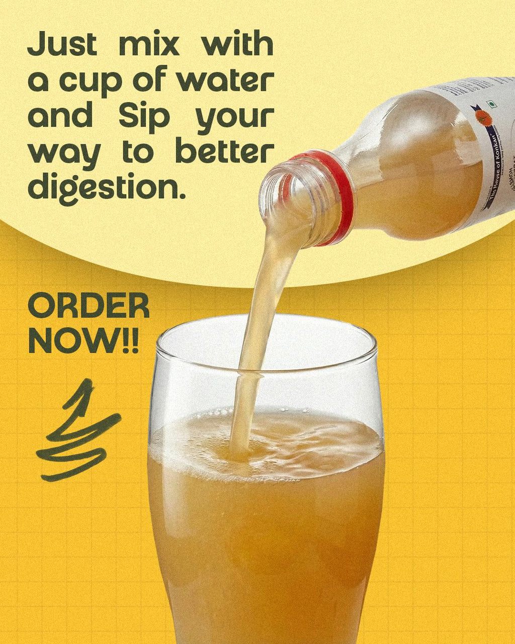 The House of Konkan Classic Lemon Ginger Sharbat, Syrup, 500ml, Pack of 3