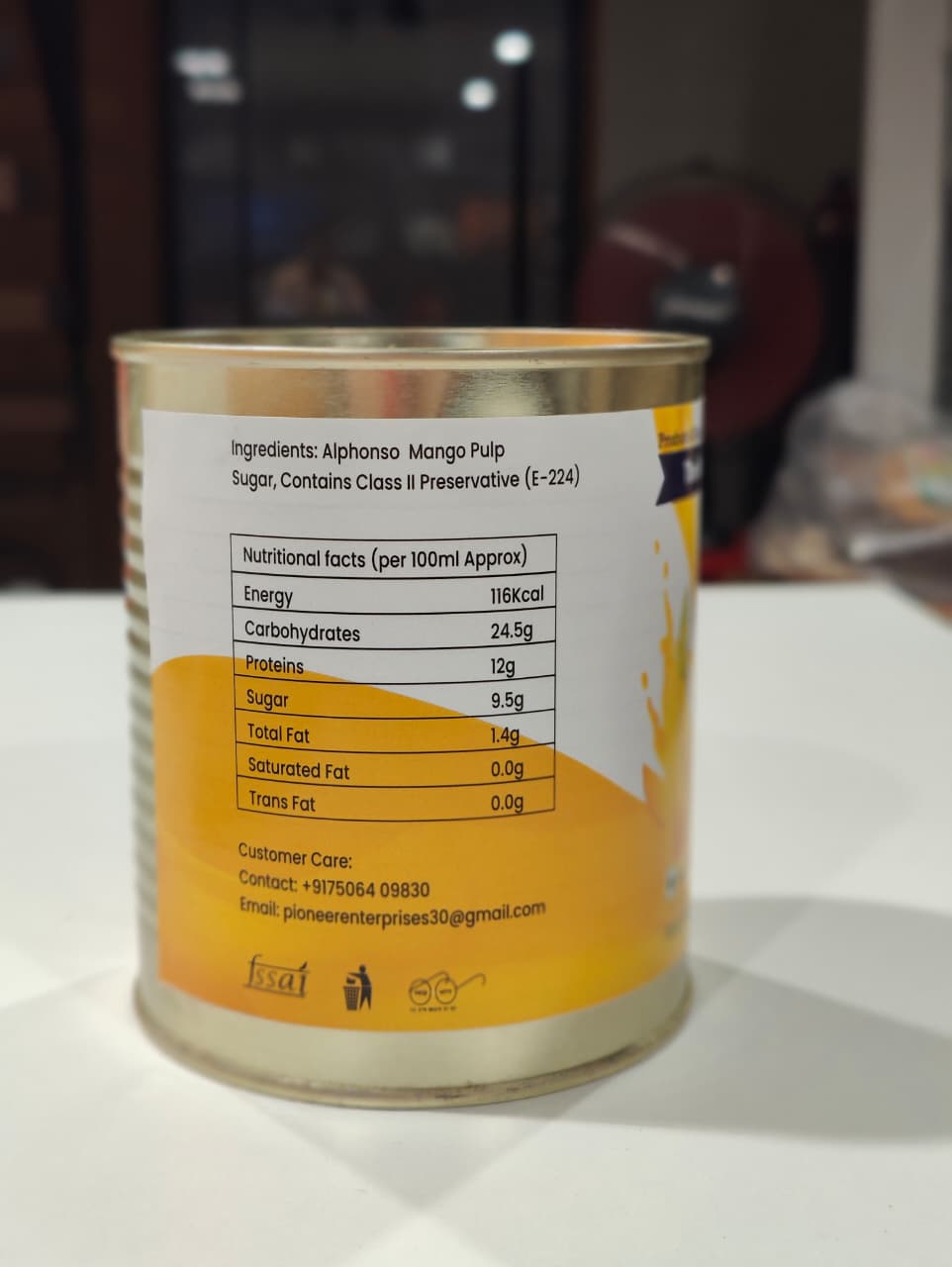 The House of Konkan Alphonso Mango Pulp - 850g | Less Sugar More Pulp